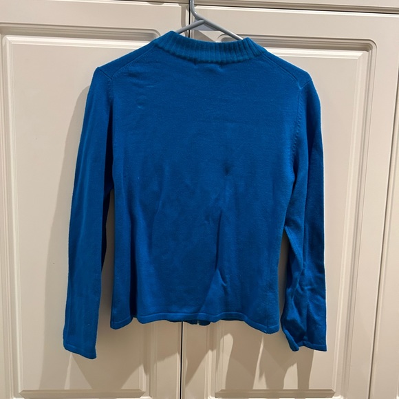 Milano Electric Blue Cardigan With Sequins Size Large - Picture 3 of 3